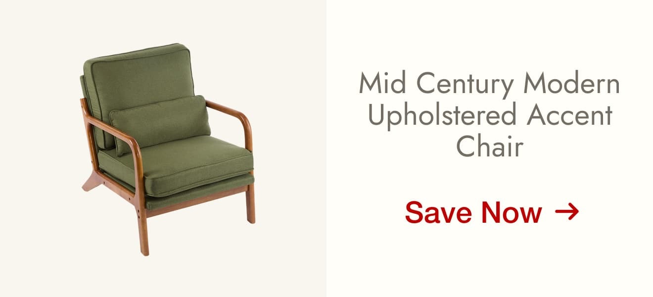 Mid Century Modern Upholstered Accent Chair