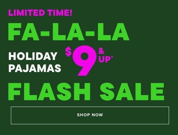 $9 & Up Pajama Flash Sale