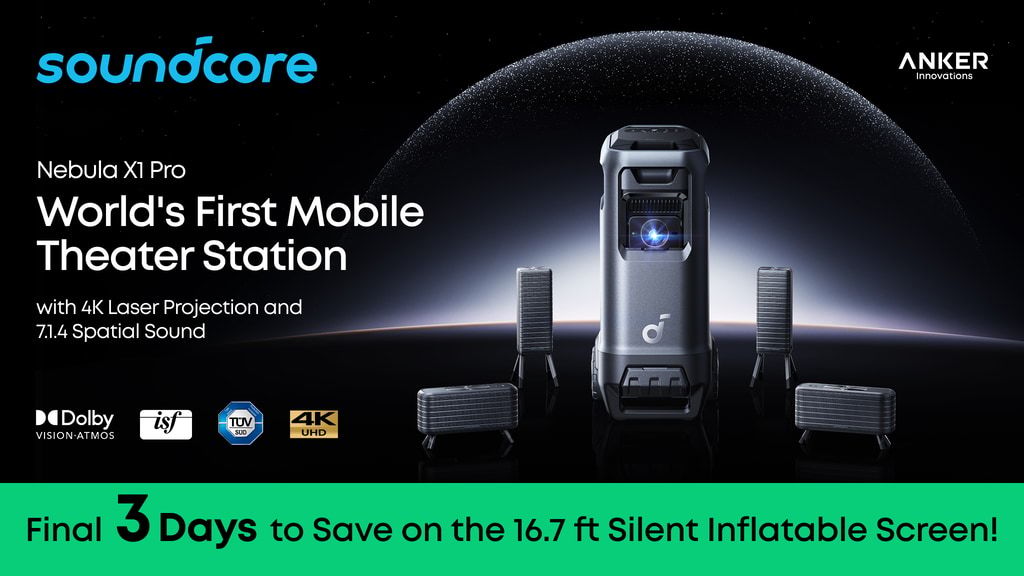 Nebula X1 Pro: Mobile Theater with 4K Projector & 7.1.4 Sound