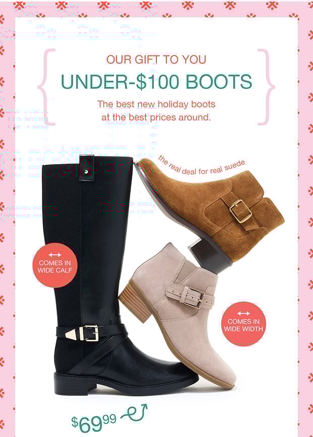 Our gift to you under $100 boots