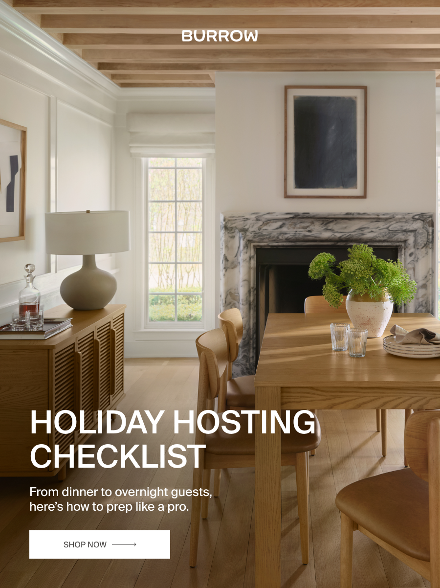 Holiday Hosting Checklist. Shop Now.