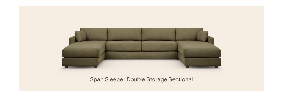 Span Sleeper Double Storage Sectional