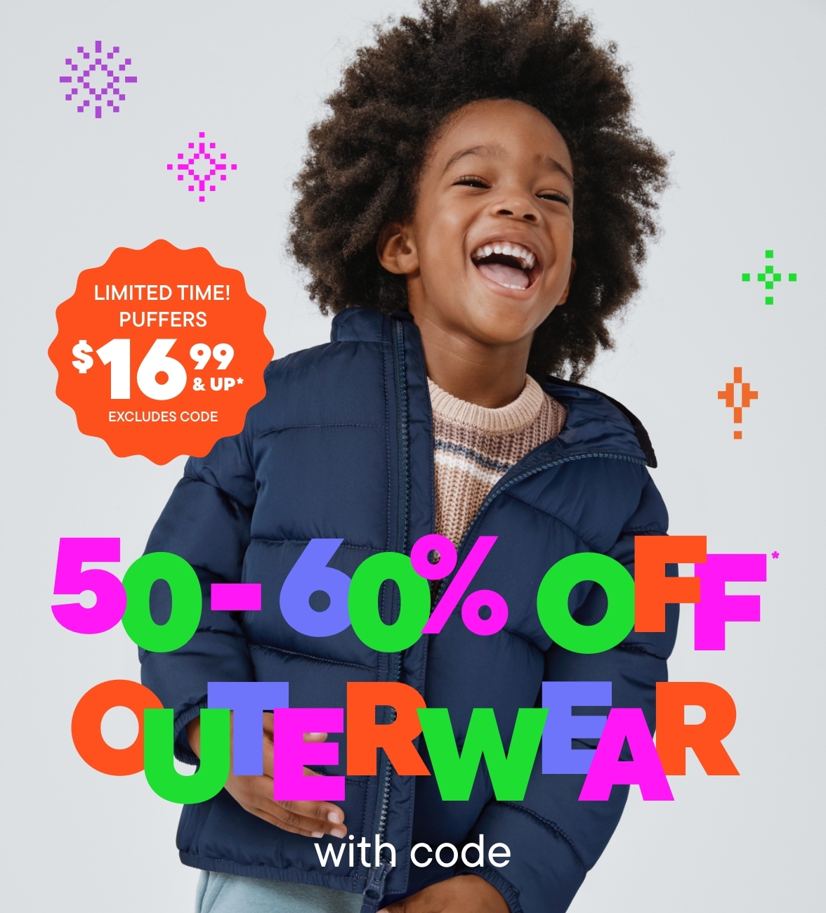 50-60% off Outerwear with code
