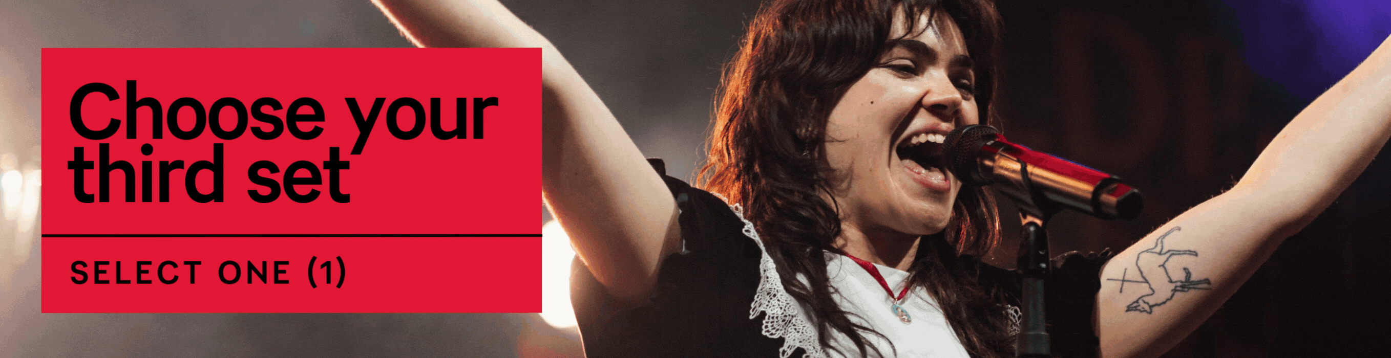 Choose your third set. Select (1)