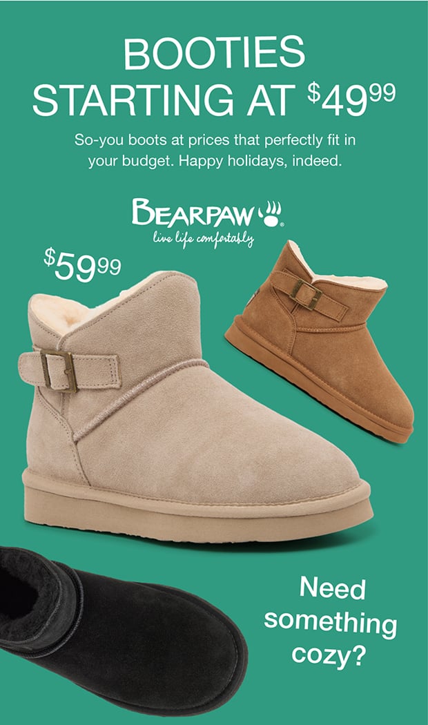 Booties Starting At $49.99