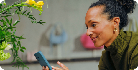 Woman looking at phone