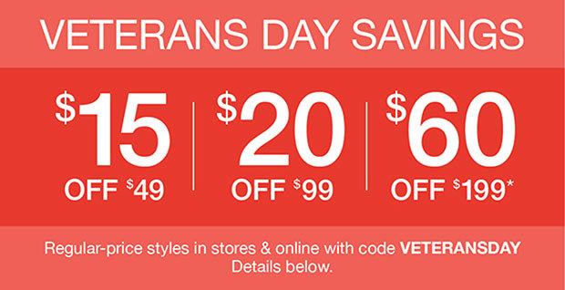 Veterans Day Savings