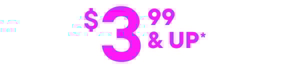 $3.99 & Up Graphic Tees with code