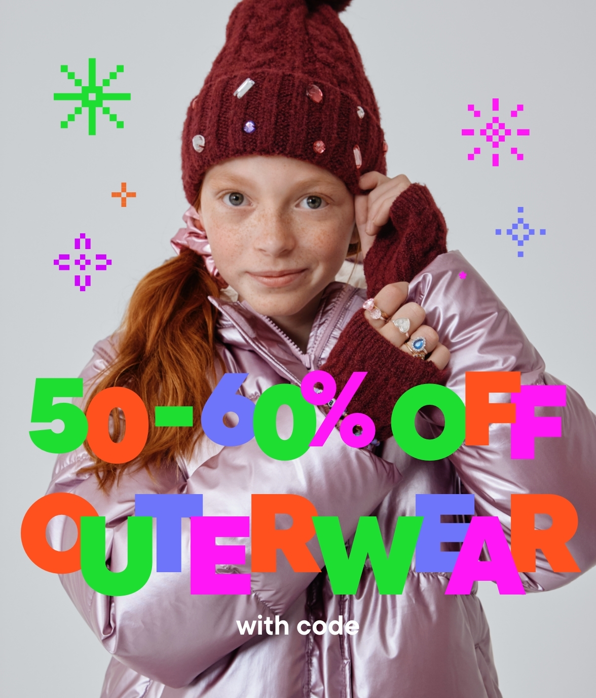 50-60% off Outerwear with code