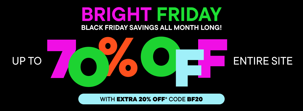 Up to 70% off Entire Site with EXTRA 20% off code BF20