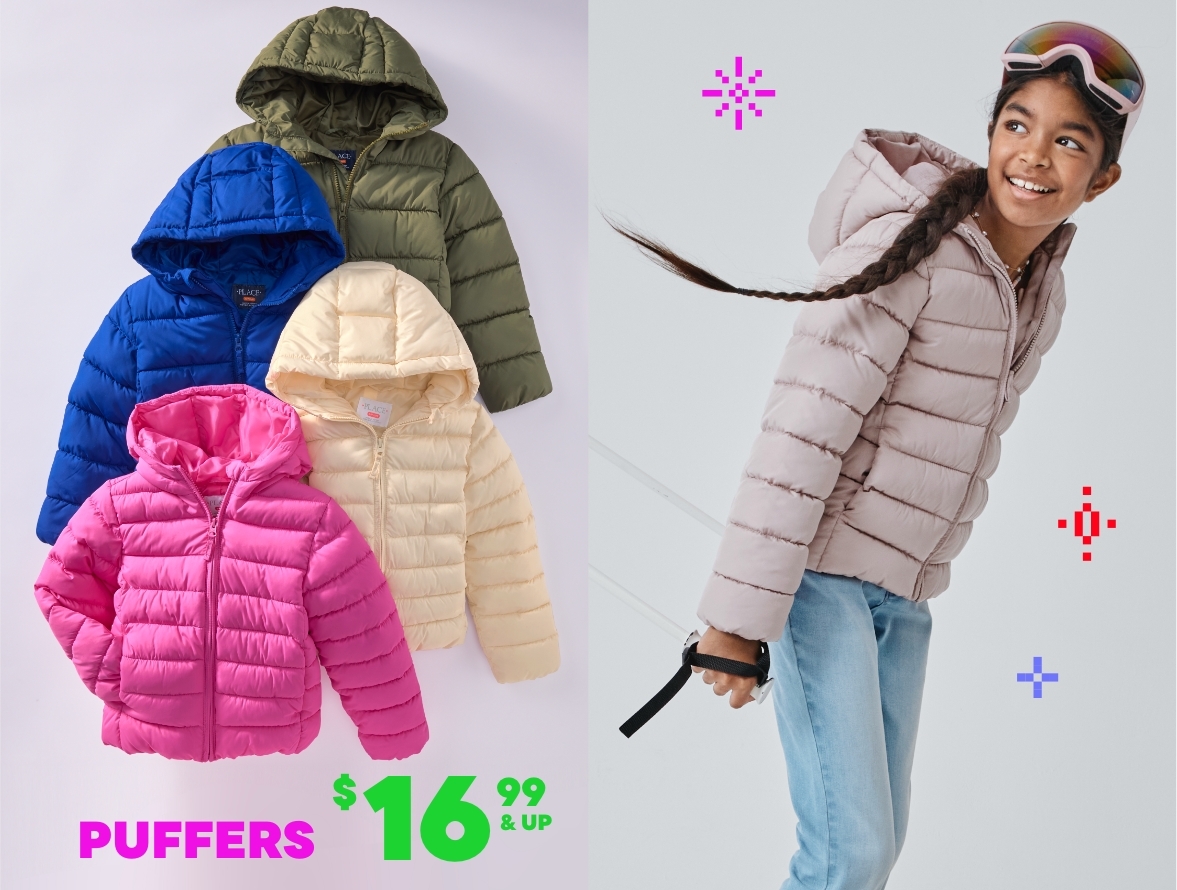 $16.99 & Up Puffer Jackets