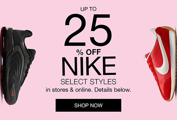 UP TO 25% OFF NIKE | SHOP NOW