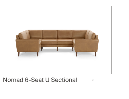 Nomad Leather 6-Seat U Sectional