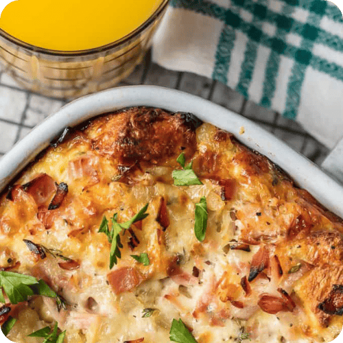 A breakfast casserole for hectic mornings