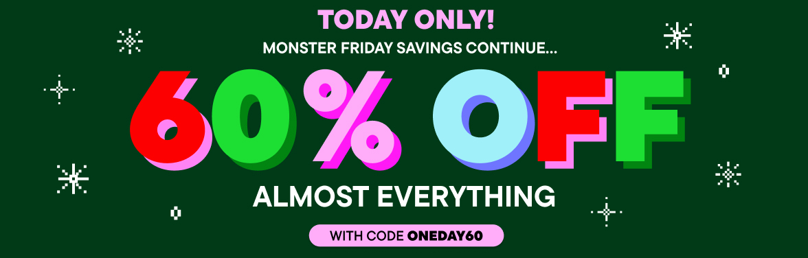 60% Off Entire Site with code ONEDAY60