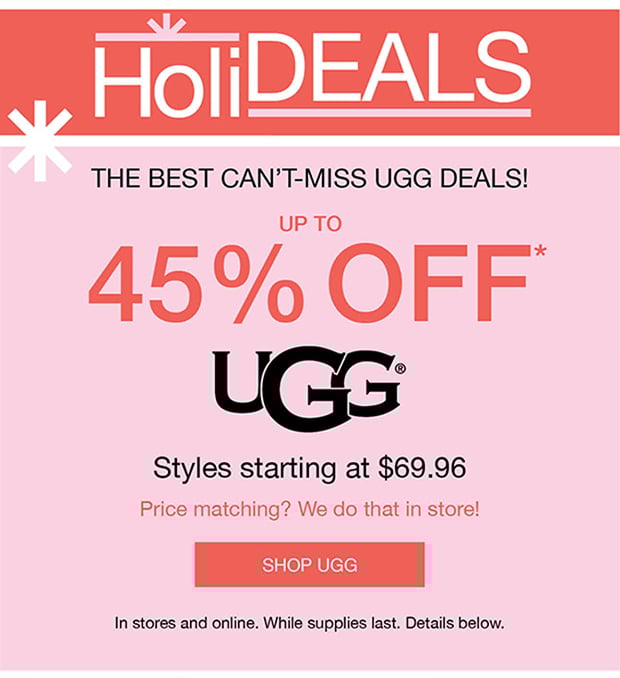 HoliDeals | Up to 45% OFF* UGG | Shop UGG