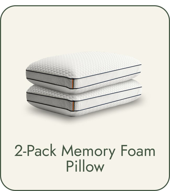 2-Pack Memory Foam Pillow