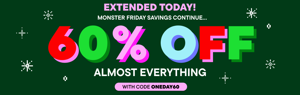 60% Off Entire Site with code ONEDAY60