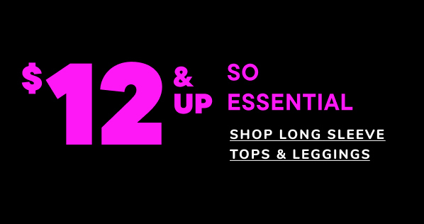 $12 & Up Long Sleeve Tops/Leggings 