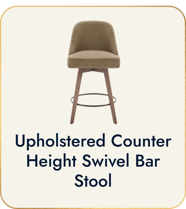 Upholstered Counter Height Swivel Bar Stool