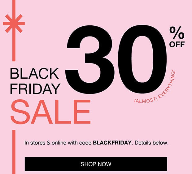 Black Friday Sale - 30% Off - Shop Now