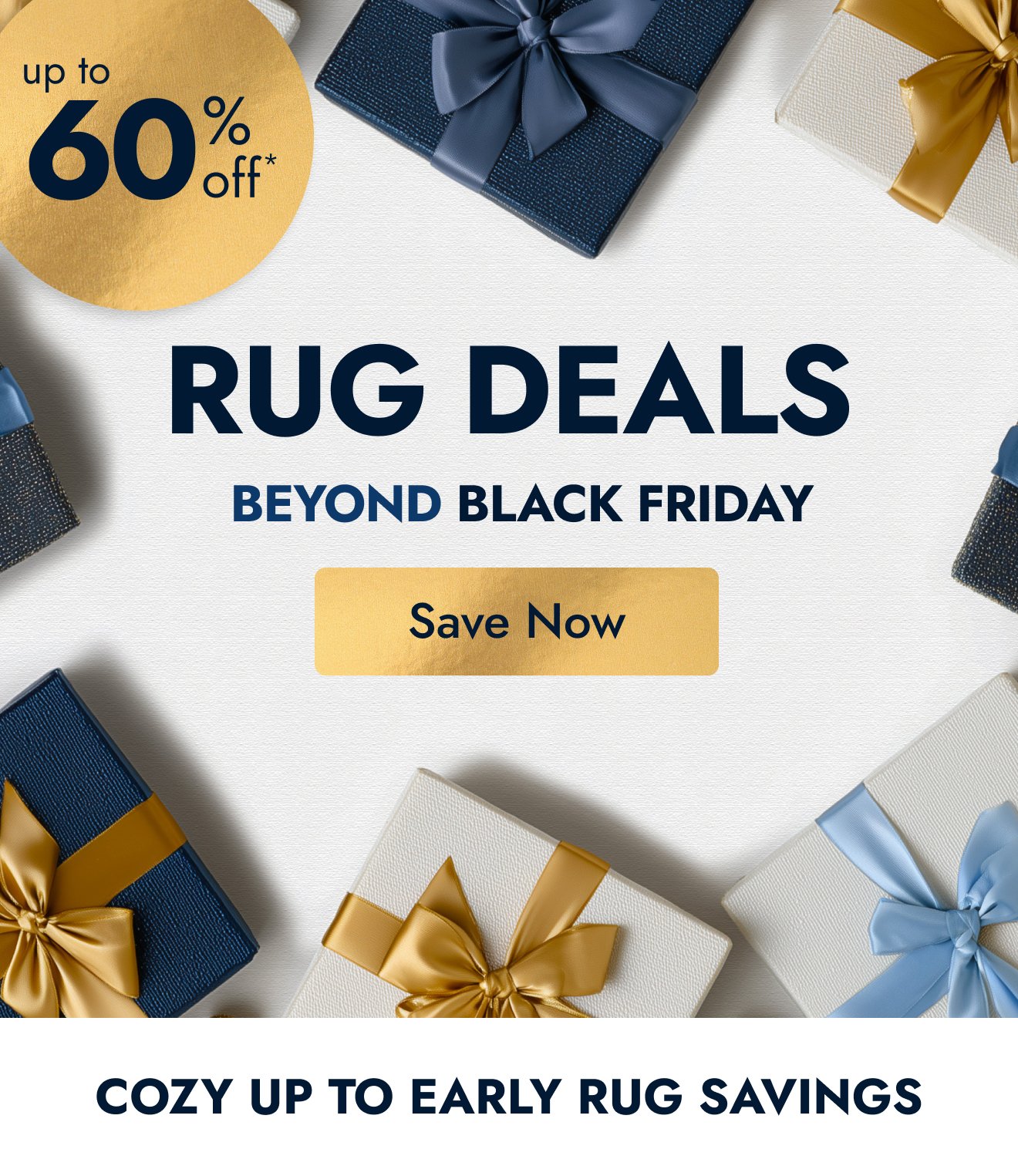 Up to 60% off rugs