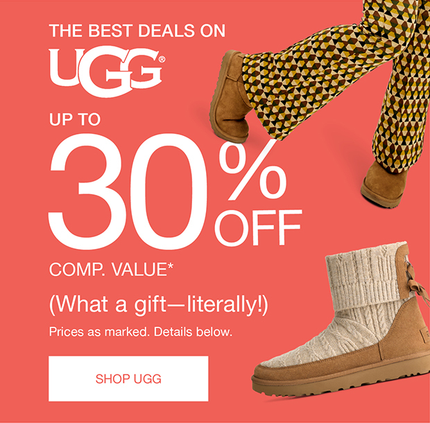 The Best Deals on UGG - Up to 30% Off comp value* | SHOP UGG