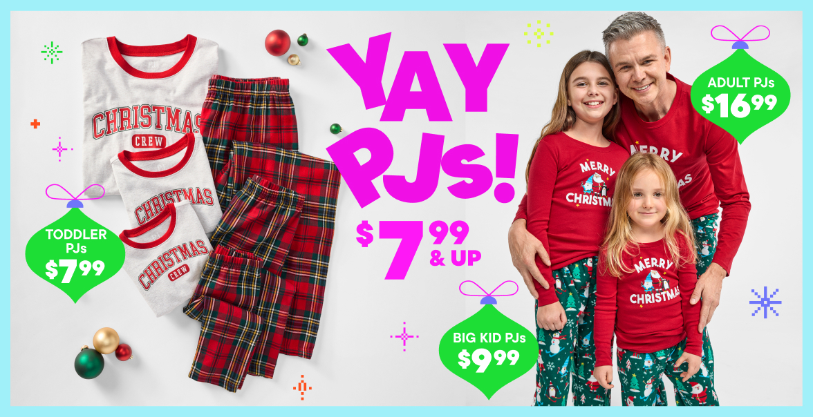 $7.99 & Up Pajamas