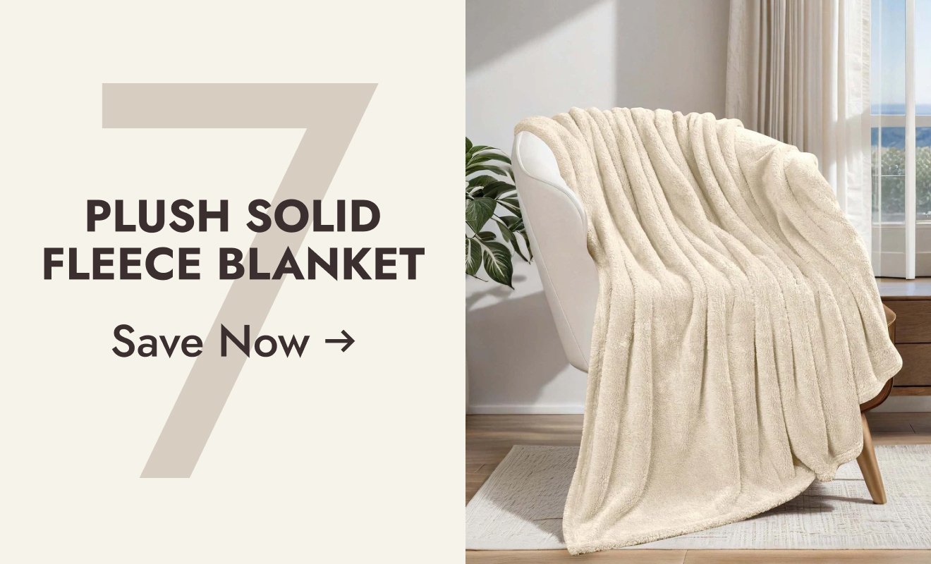 7. Plush Solid Fleece Blanket