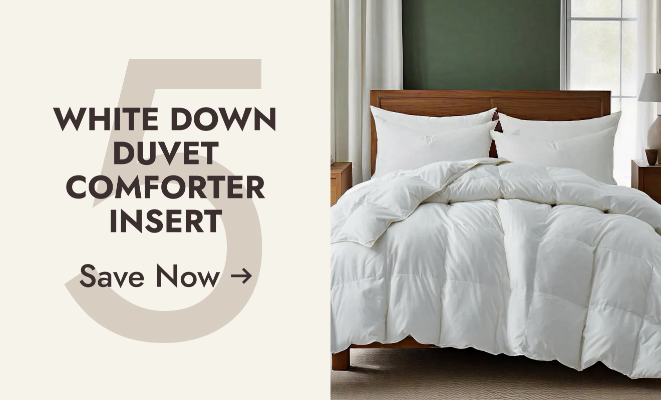 5. White Down Duvet Comforter Insert