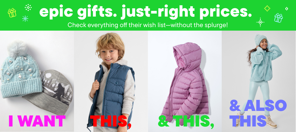 Epic Gifts, just-right prices 