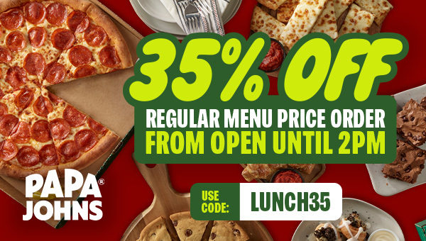 Save 35% on your lunch today!