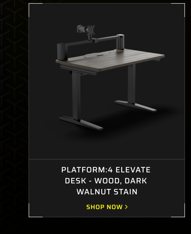 Platform:4 Elevate Desk - Wood, Dark Walnut Stain