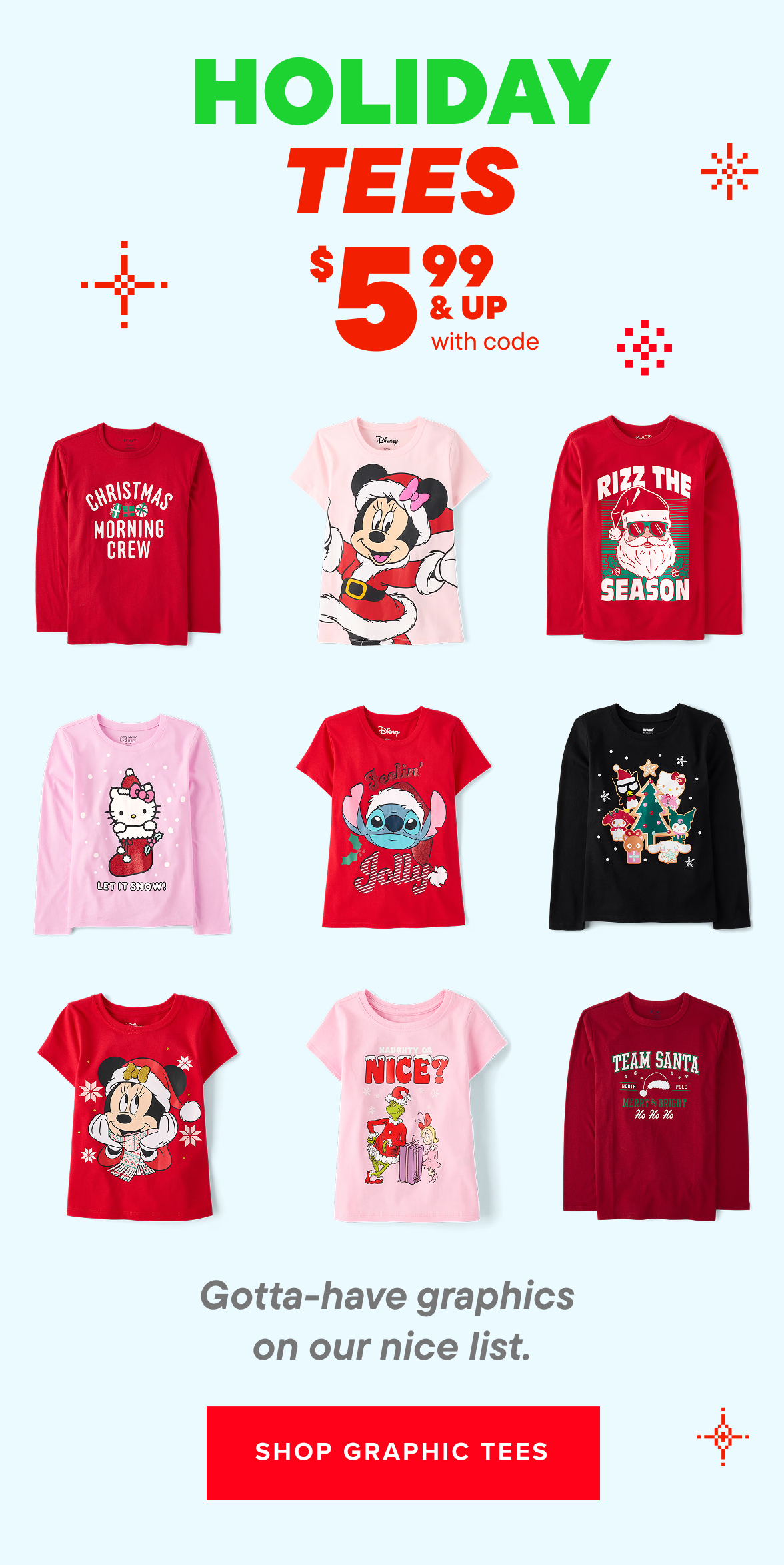 $5.99 & Up Graphic Tees w/code 