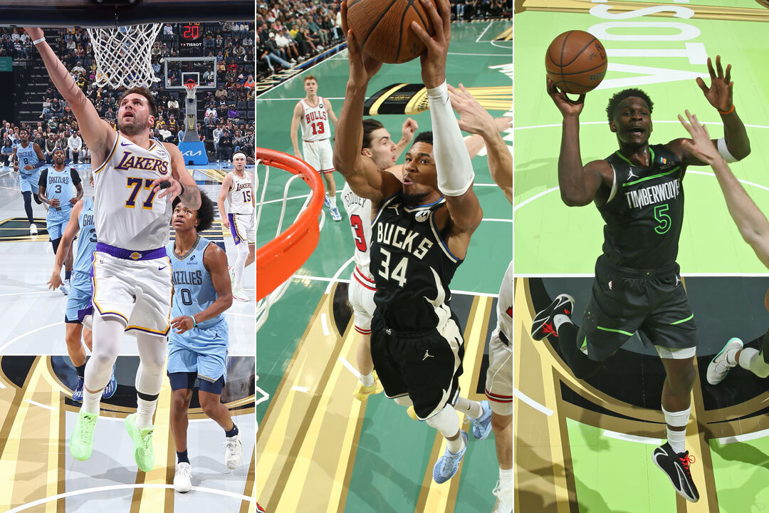 Luka Dončić, Giannis Antetokounmpo, Anthony Edwards