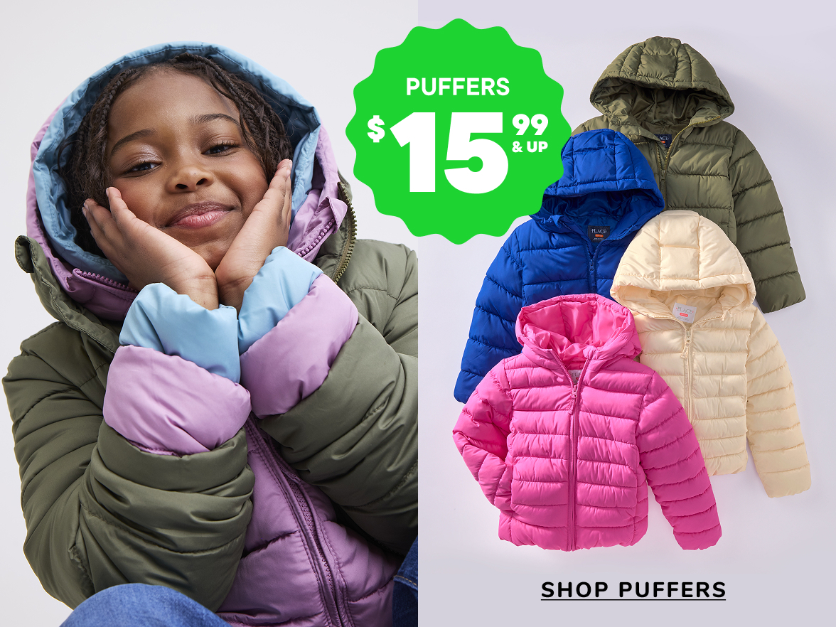 $15.99 & Up Puffers