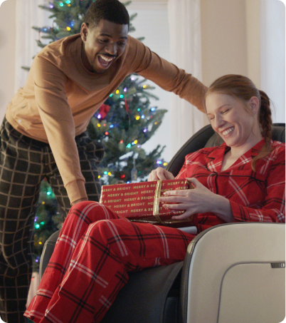 Man running on Horizon Treadmill in living room