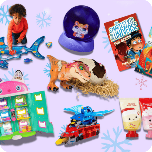 a collage of 2025's top gifts for kids