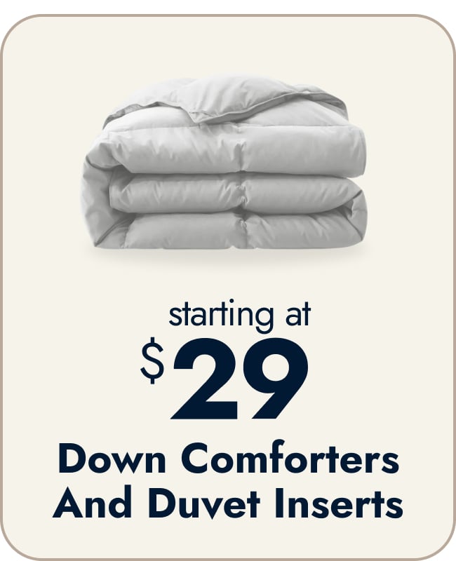 Down Comforters and Duvet Inserts