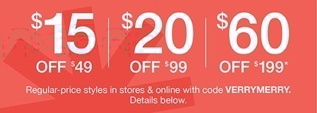 $15 Off $49 | $20 OFF $99 | $60 OFF $199