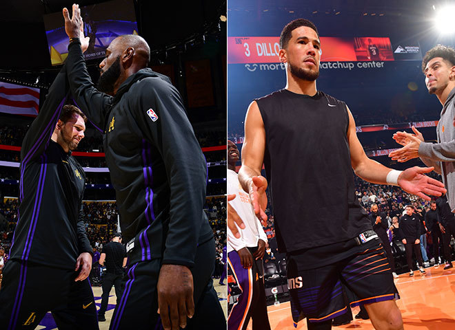 Luka Dončić, LeBron James, Devin Booker Luka Dončić, LeBron James, Devin Booker