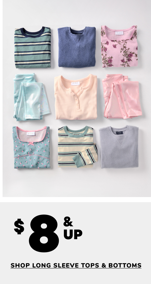 $8 & Up Long Sleeve Tops 