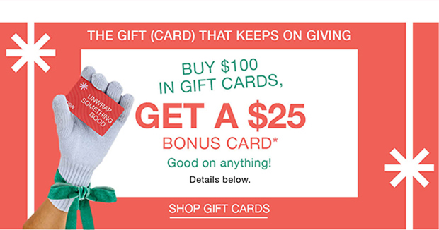 Buy $100 In Gift Cards, Get A $25 Bonus Card* | Shop Gift Cards