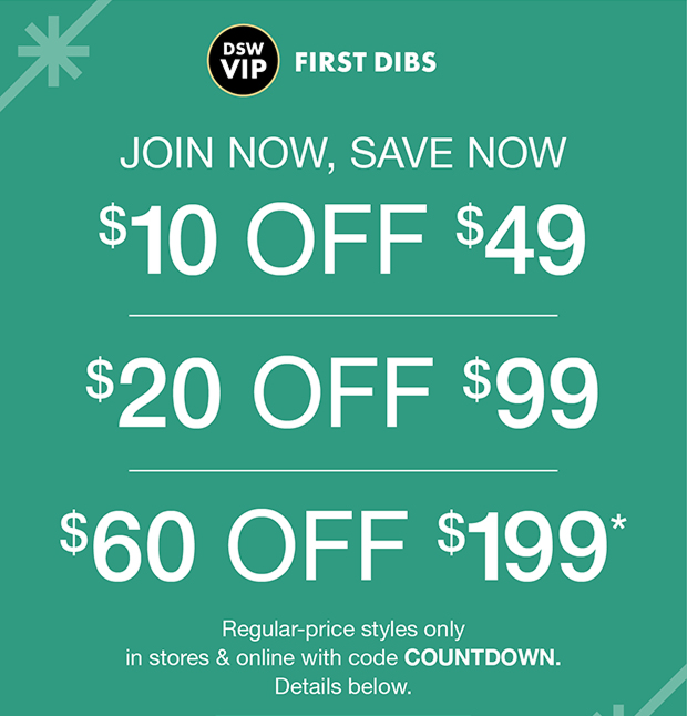 Join And Save Now | $10 Off $49, $20 Off $99, $60 Off $199* with code COUNTDOWN