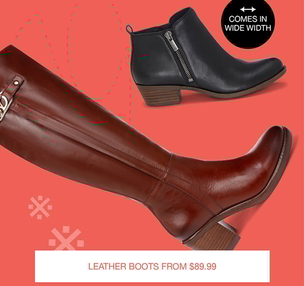 Leather Boots From $89.99