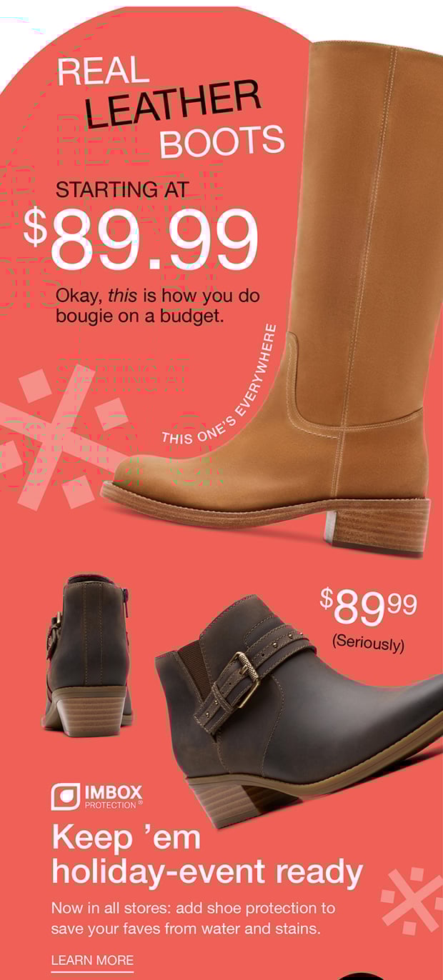 Real Leather Boots Starting at $89.99