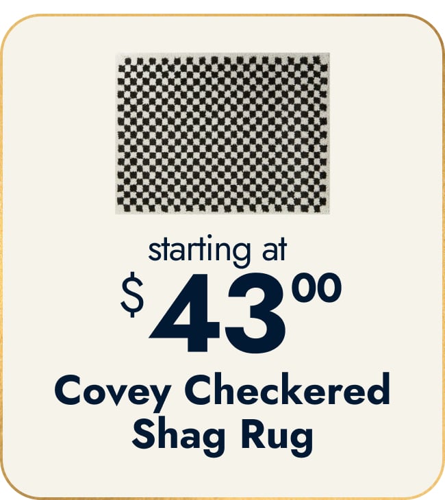 Covey Plush Checkered Shag Area Rug