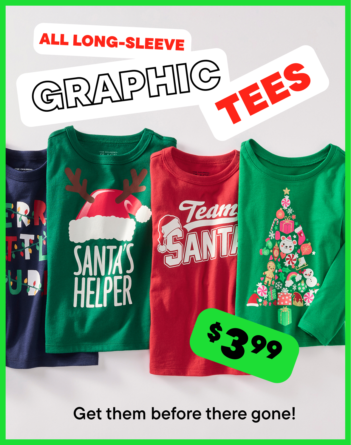 $3.99 Long Sleeve Graphic Tees with code