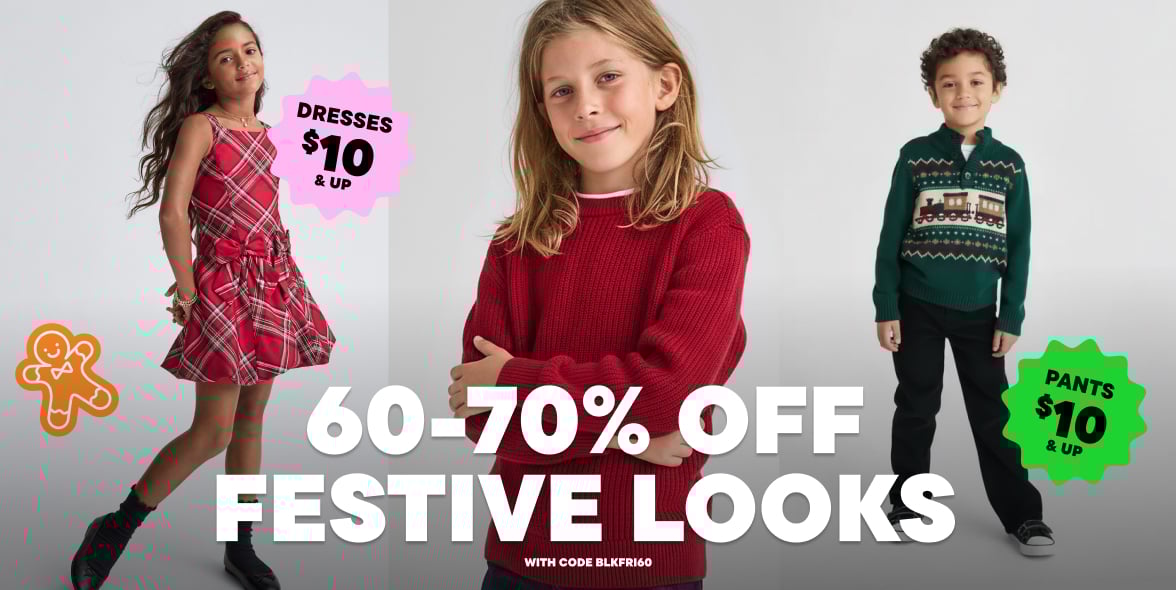 60-70% off Holiday Looks with code BLKFRI60