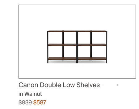 Canon Double Low Shelves